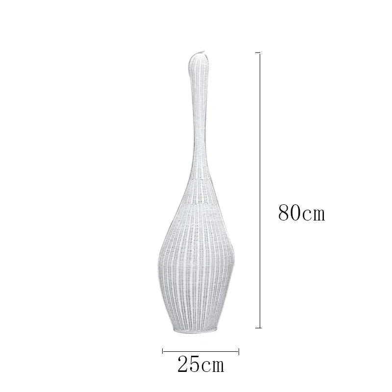 DecorBites™ Bamboo Floor Lamp: Unique Rattan Light for Living Room, Bedroom, Teahouse Decor