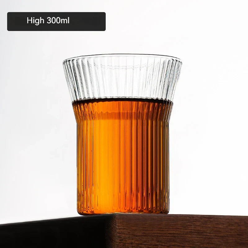 Glass Walnut Tea Cup Set 300ml Set Of 6