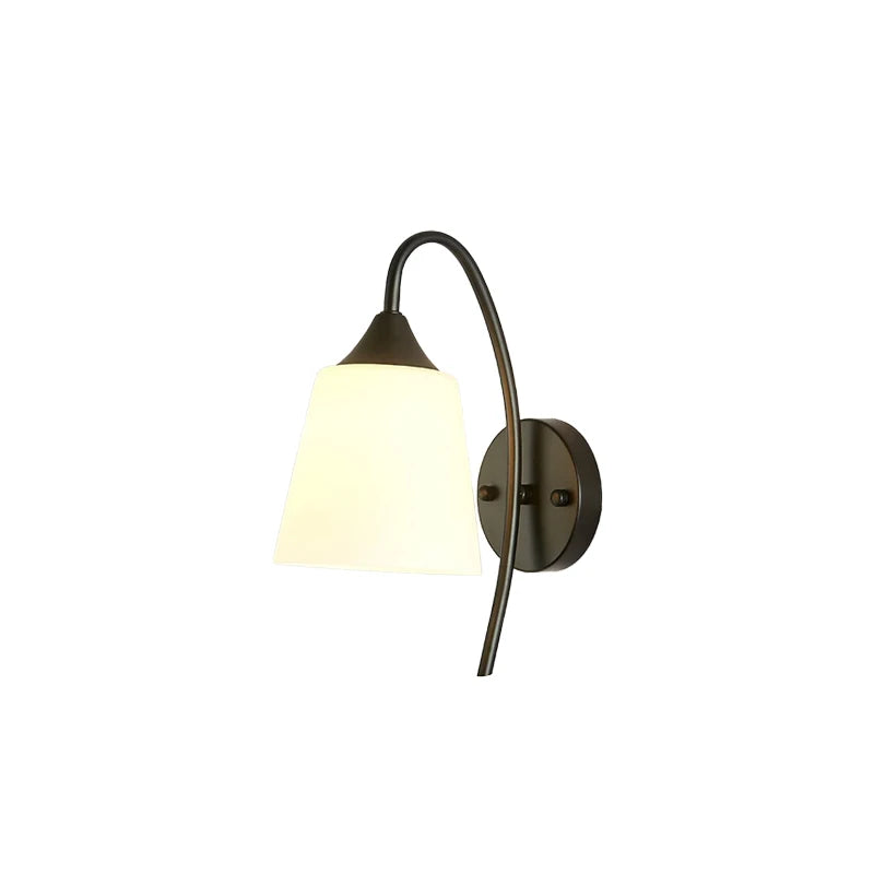 Gold Glass Wall Sconce European Style Bedroom