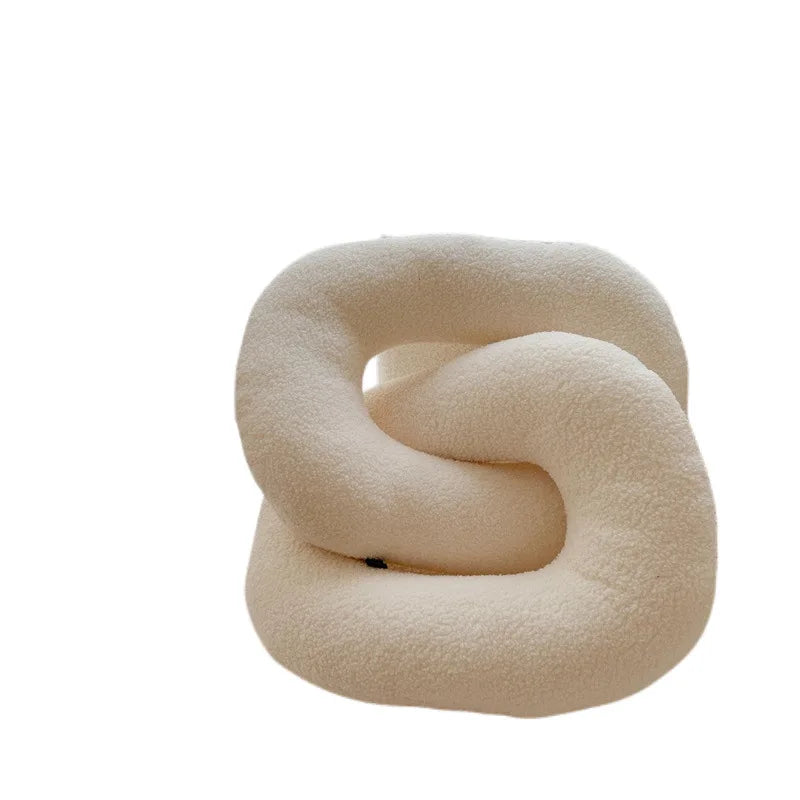 Grey Knotted Cushion Pillow