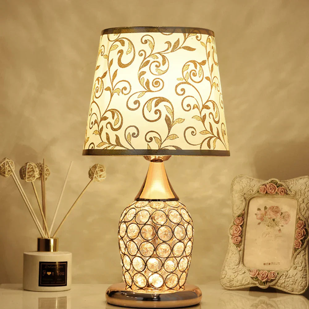 DecorBites™ Crystal Bedroom Table Lamp: Modern, Romantic, Decorative Lighting
