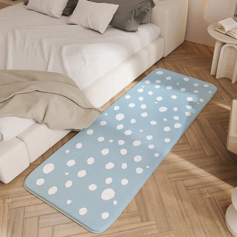 DecorBites™ Cozy Faux Lamb Wool Bedside Rug for Bedroom Decor Anti-Slip Soft Living Room Carpet