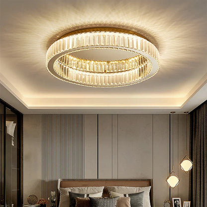DecorBites™ Crystal LED Chrome Ceiling Light Stainless Steel Art Lighting