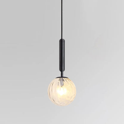DecorBites™ Glass Ball Pendant Lamp LED Hanging Light for Minimalist Living Room