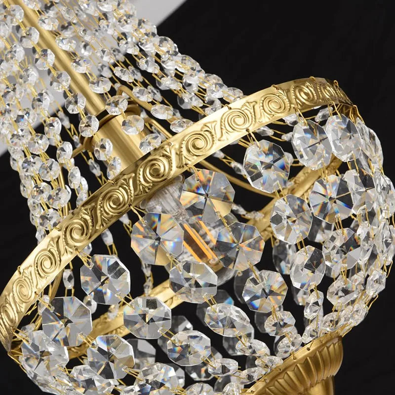 Retro Crystal Iron Pendant Light