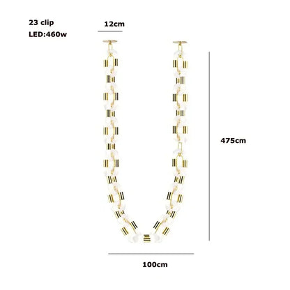DecorBites™ Crystal Gold Chain Chandelier Ceiling Lamp for Home Décor