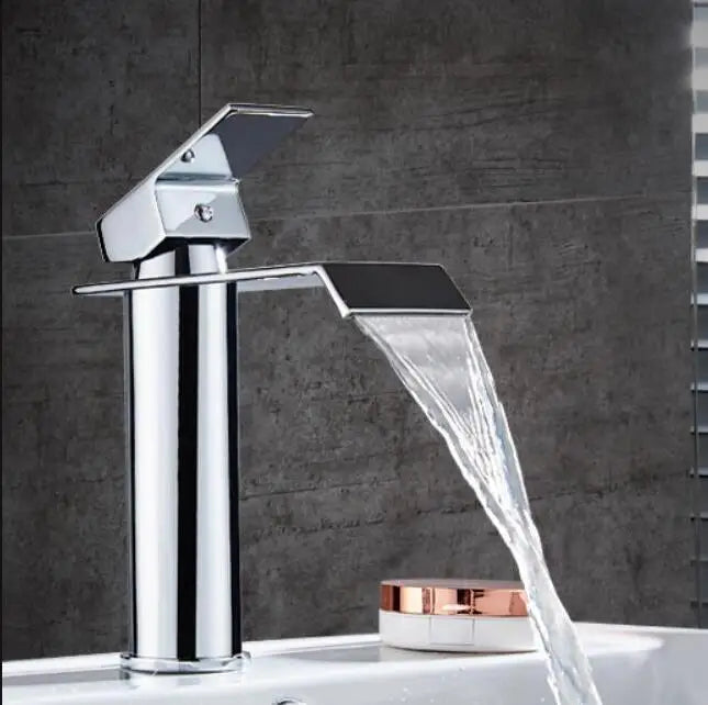Gold White Waterfall Faucet