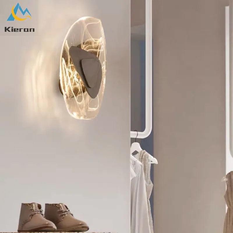 DecorBites™ Crystal LED Wall Lamp Modern Glass Wall Light for Living Room, Bedroom, Bathroom