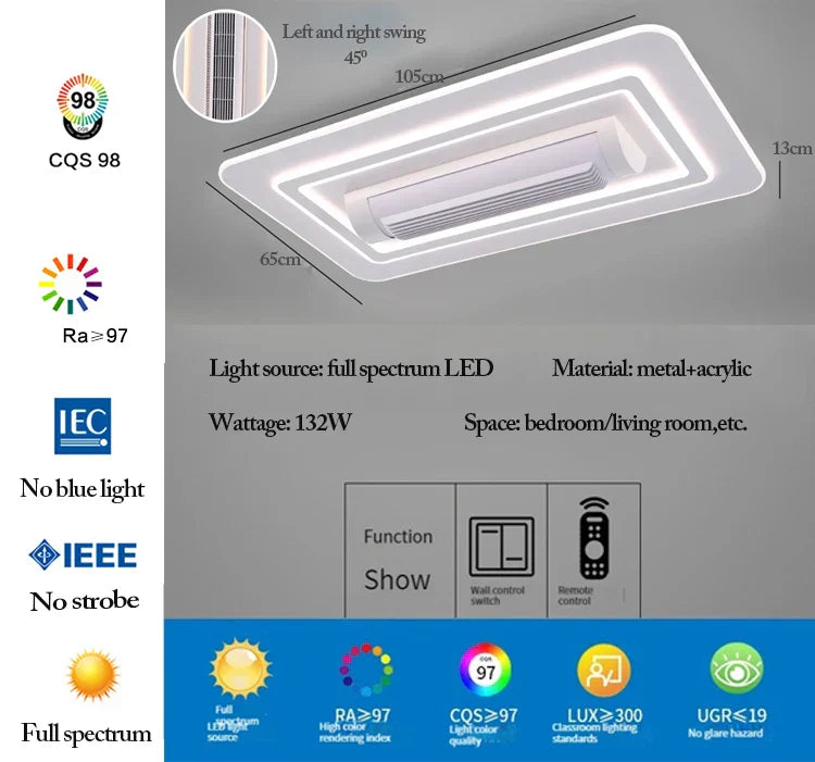 Dimmable Bladeless Ceiling Fan