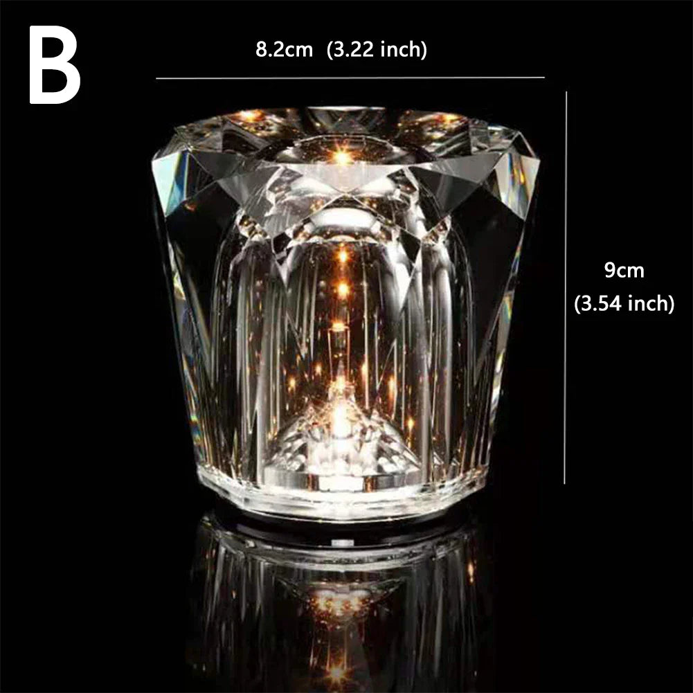 DecorBites™ Crystal Diamond Night Light | Rechargeable LED Table Lamp