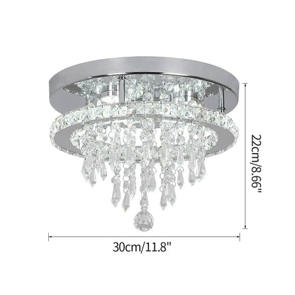 DecorBites™ Crystal LED Sun Moon Chandelier Pendant Light for Living Dining Bedroom