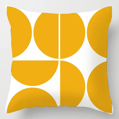 DecorBites™ Geometric Leaves Print Cushion Cover for Home Decor and Comfort
