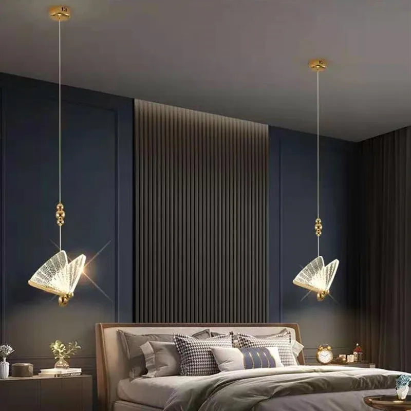 DecorBites™ Butterfly Pendant Lights: Modern LED Luxury Creative Nordic Hanging Lamp