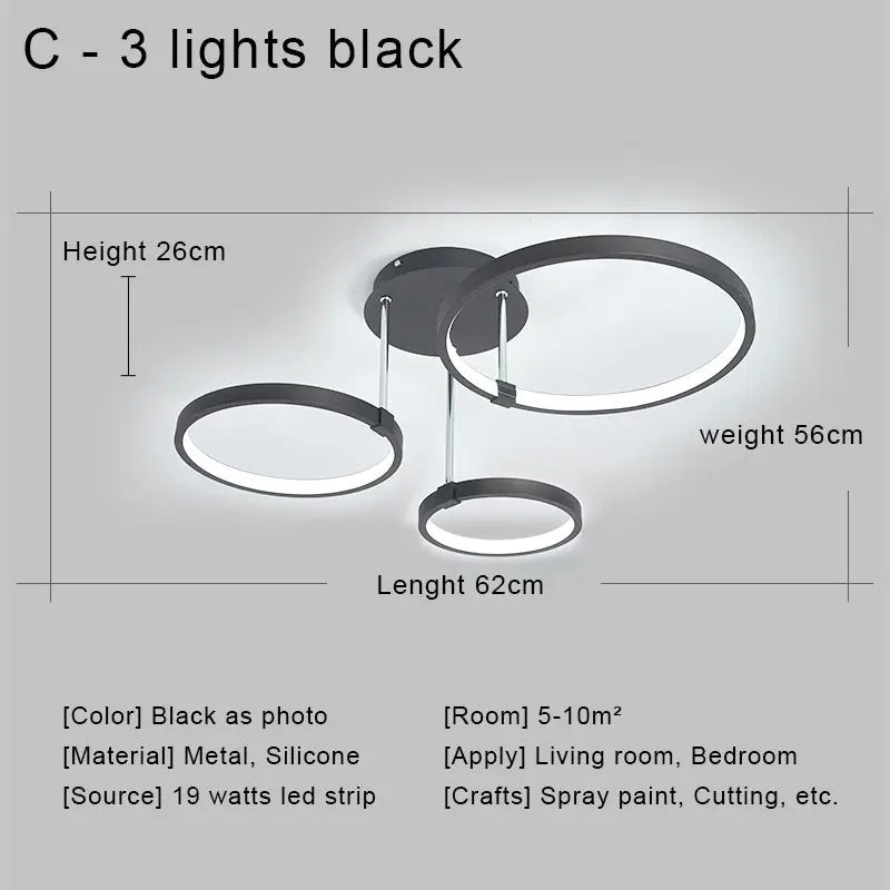 White LED Remote Chandelier