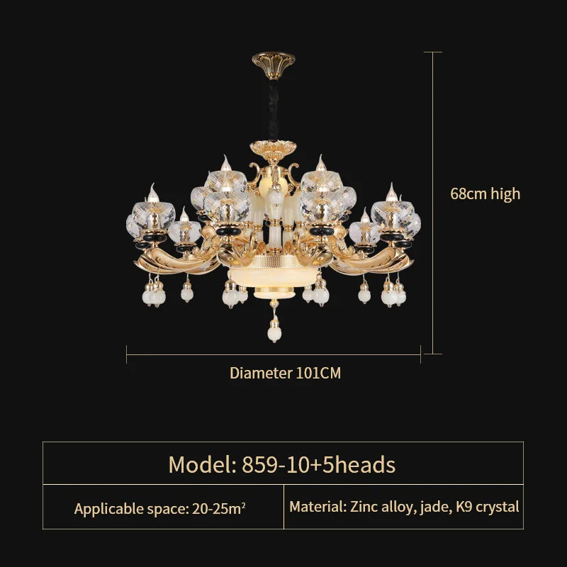 Crystal Pendant Chandelier 36-Head D152cm