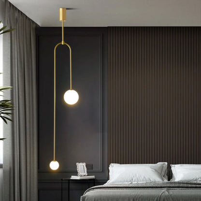 DecorBites™ Double Head Glass Ball Pendant Lights for Hotel Bedroom and Bathroom