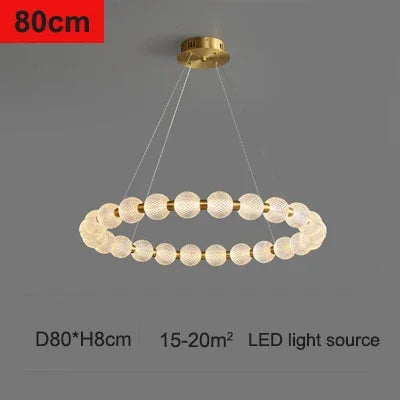 DecorBites™ Glass Ball LED Chandelier Pendant for Living Room & Bedroom