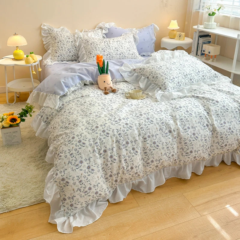 Floral Ruffle Bedding Set