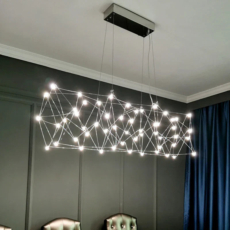 DecorBites™ Elegant Stainless Steel Chandelier for Modern Spaces