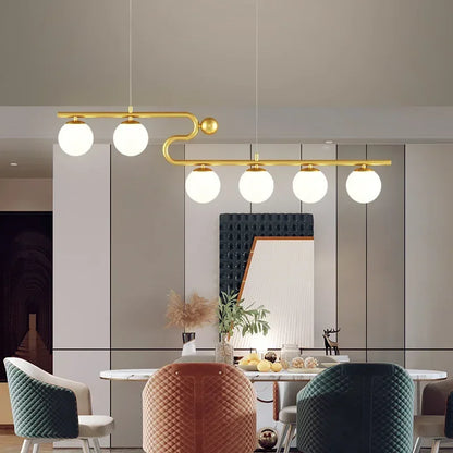 DecorBites™ Glass Ball LED Chandelier Pendant for Dining Living Bedroom Kitchen