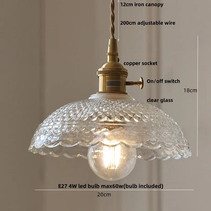 DecorBites™ Cube Amber Glass LED Pendant Lamp | Modern Hanging Light Fixtures