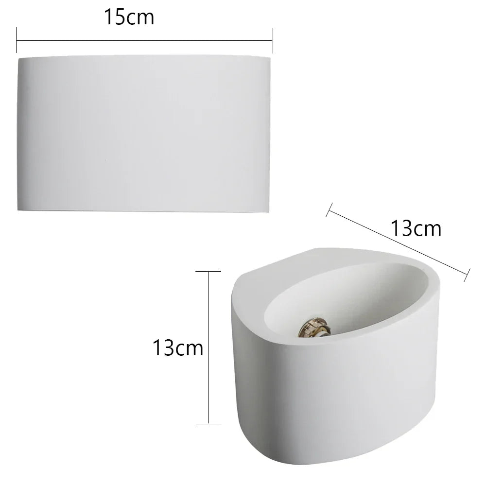 DecorBites™ Gypsum LED Wall Lamp 5W Sconces Modern Indoor Lighting Bedroom Living Room