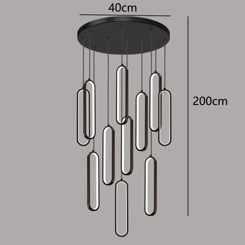 DecorBites™ LED Pendant Chandeliers for Living Room Staircase Indoor Lighting