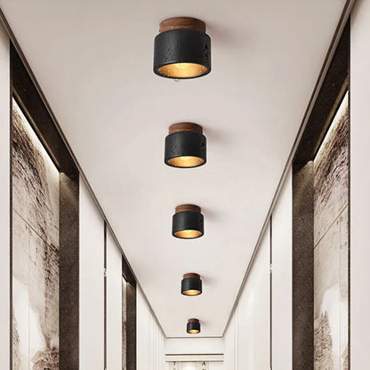 DecorBites™ Black Travertine Ceiling Light: Entrance Hallway Balcony Bedroom Living Room Hotel Decor