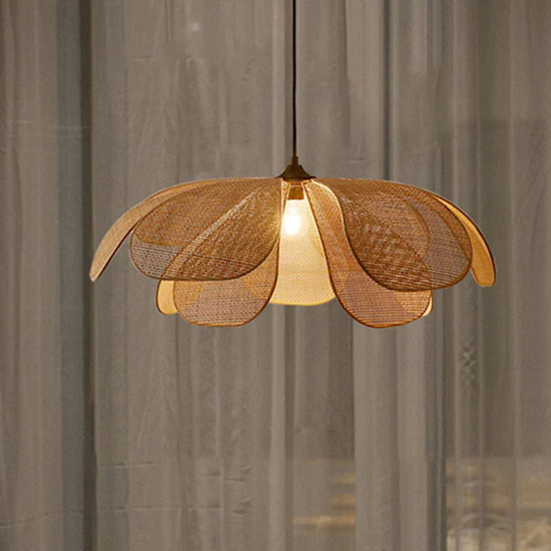 Wicker Petal Chandelier