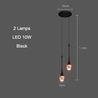 DecorBites™ Crystal Bubble Pendant Chandelier for Dining Room Bedroom Restaurant Bar
