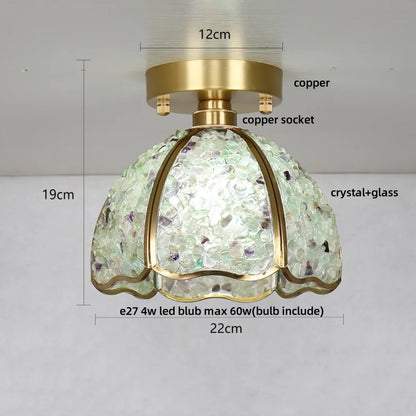 DecorBites™ Glass Crystal Ceiling Light Fixture Modern Nordic Design