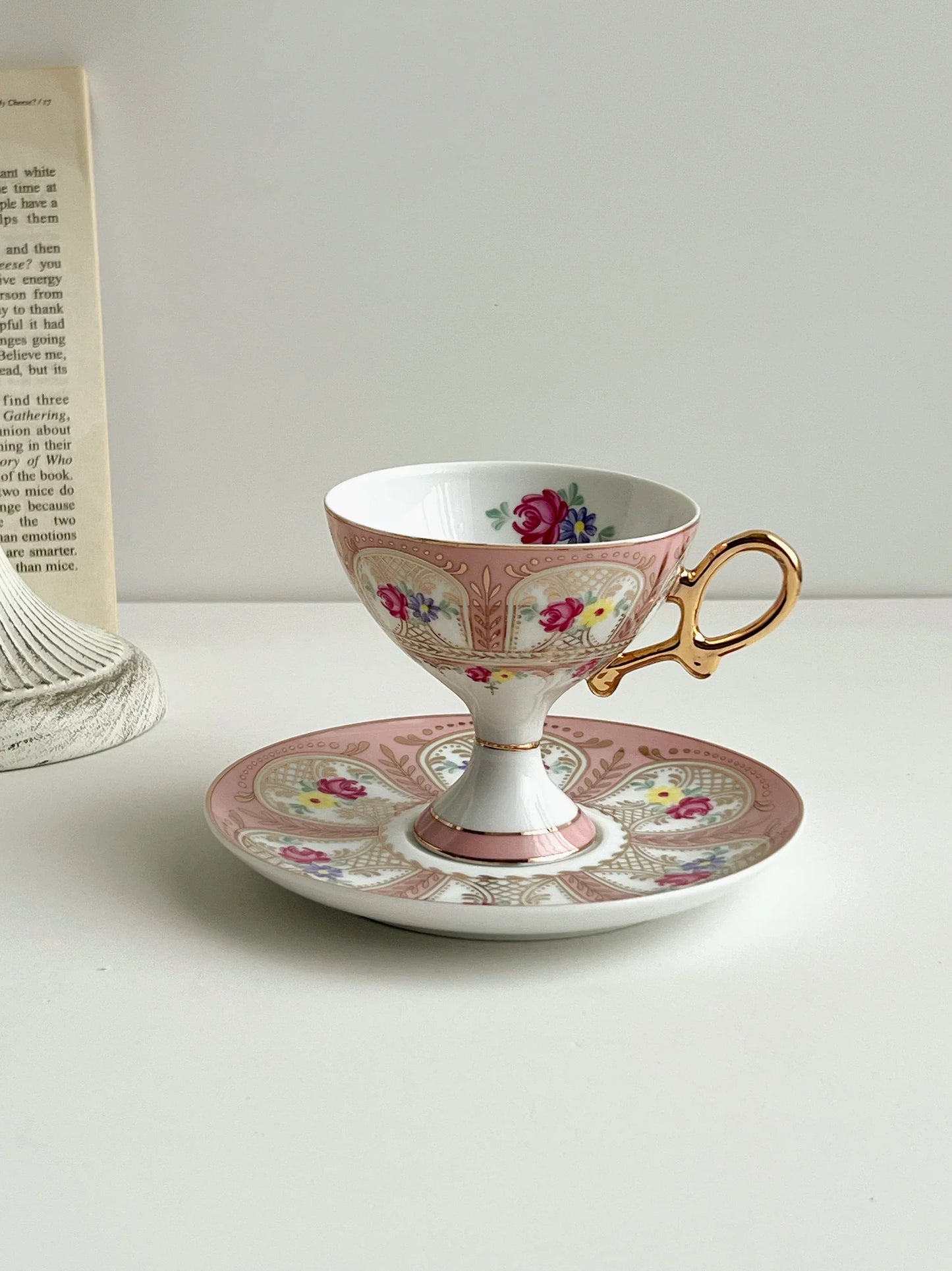 DecorBites™ Court Style Latte & Cappuccino Cup Set with Saucer, Tea Cup Set