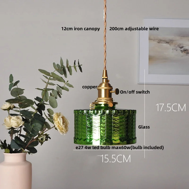 Brass Glass Pendant Light With Clear Shade Dining