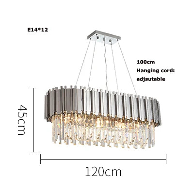 DecorBites™ Crystal LED Chandelier Suspension Lighting for Foyer