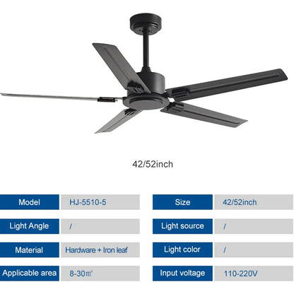 DecorBites™ 52/56 Inch 35W DC Motor Modern Ceiling Fan with Remote Control
