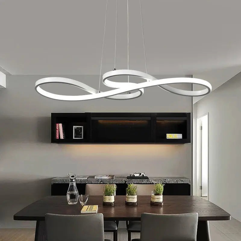 DecorBites™ Gold LED Chandelier: Modern Nordic Dining Room Pendant Lights, Ideal for Kitchen, Bar, Office.