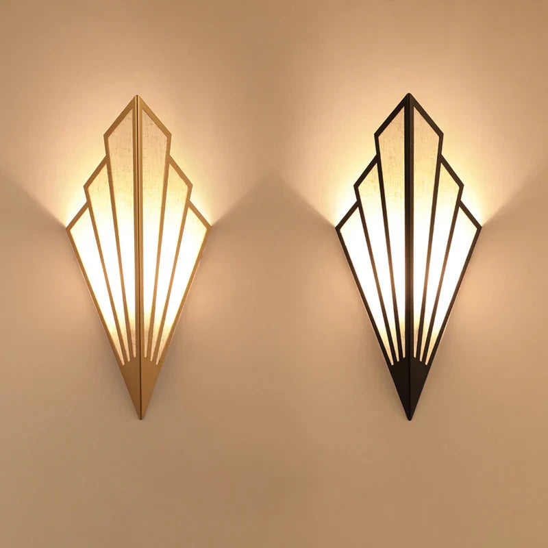 Gold Fan Wall Lamp