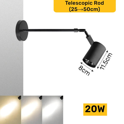 DecorBites™ Adjustable LED Wall Lamp for Modern Industrial Living Room, Bedroom & Gallery
