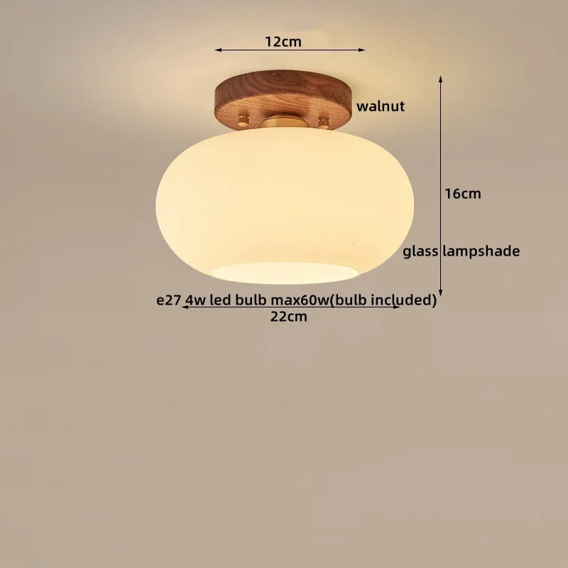 DecorBites™ LED Wood Canopy Ceiling Lamp Modern Living Room Light Fixtures