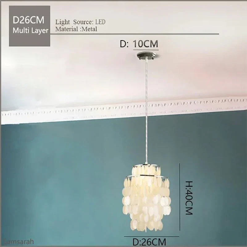 Gold Chrome Shell Chandelier