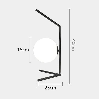 DecorBites™ Glass Ball Table Lamp: Modern Nordic LED Desk Light