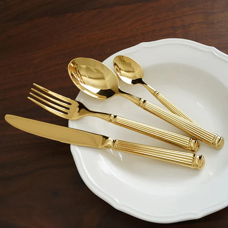 Gold Stainless Flatware Set
