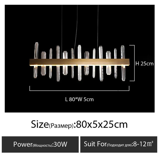 DecorBites™ K9 Luxury Pendant Chandelier: Elegant Indoor LED Lighting for Kitchen, Living Room & Bedroom.