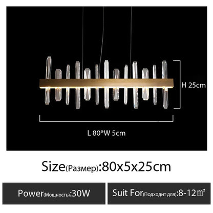 DecorBites™ K9 Luxury Pendant Chandelier: Elegant Indoor LED Lighting for Kitchen, Living Room & Bedroom.