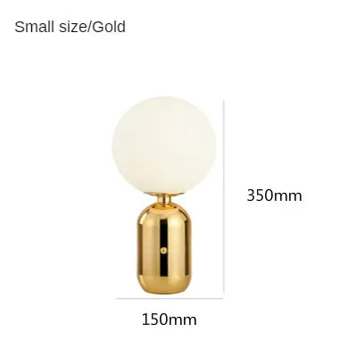 DecorBites™ Glass Ball LED Desk Lamp: Modern Nordic Lighting for Bedroom, Living Room & More.