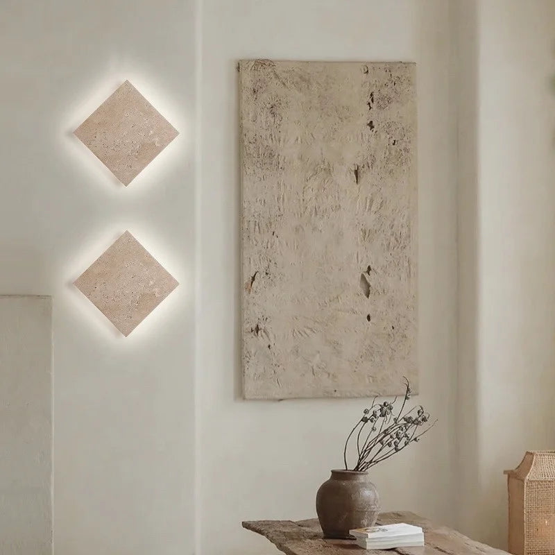 DecorBites™ LED Wall Lamp Sconce Yellow Travertine Waterproof Stair Light