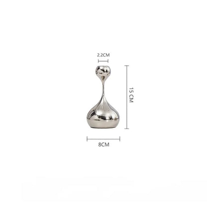 DecorBites™ Gold Geometric Water Drop Candlestick Holder Desktop Storage Wedding Centerpieces