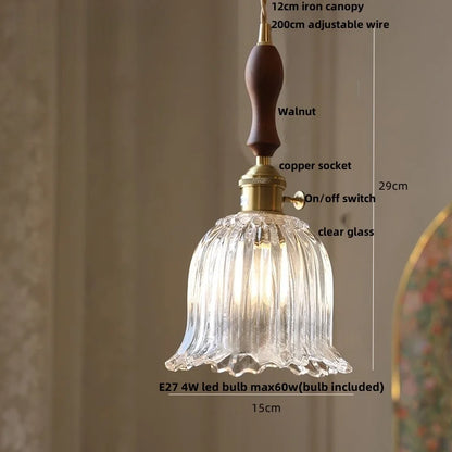 DecorBites™ Cube Amber Glass LED Pendant Lamp | Modern Hanging Light Fixtures
