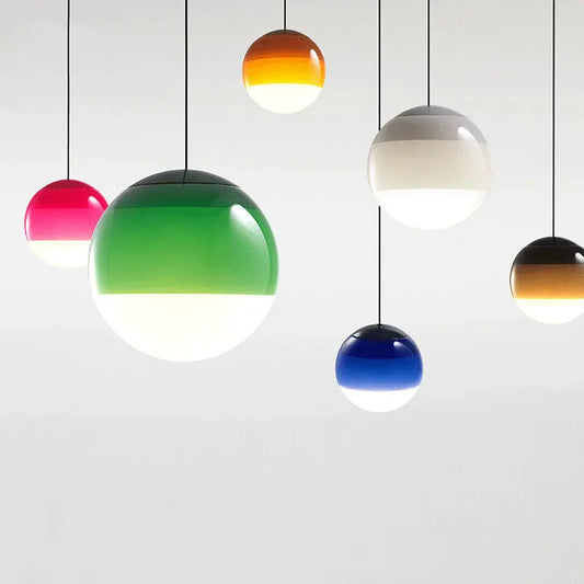 DecorBites™ Glass Ball LED Pendant Chandelier - Modern Minimalist Gradient Color Dining Room Lighting