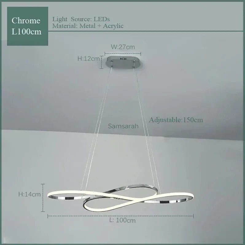 LED Chandelier Remote Dimming Gold